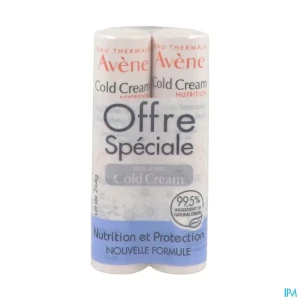 Eau thermale avene cold cream stick levres nourrissant 4g x2 | Aesiel