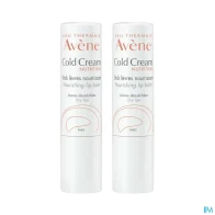 Eau thermale avene cold cream stick levres nourrissant 4g x2 | Aesiel