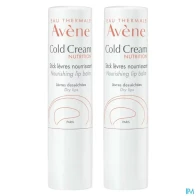 Eau thermale avene cold cream stick levres nourrissant 4g x2 | Aesiel