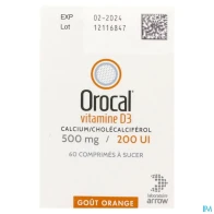 Orocal vitamine d3 500mg/ 200ui comprime a sucer 60 | Aesiel
