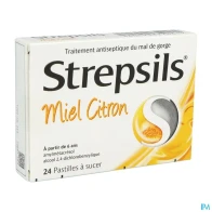 Strepsils miel citron pastille a sucer 24 | Aesiel