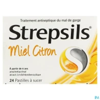 Strepsils miel citron pastille a sucer 24 | Aesiel