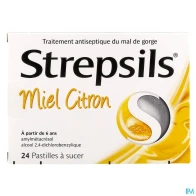 Strepsils miel citron pastille a sucer 24 | Aesiel