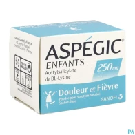 Aspegic enfant 250mg poudre pour solution buvable sachet 20 | Aesiel