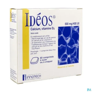 Ideos 500mg/400ui comprime a sucer a croquer 60 | Aesiel