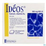 Ideos 500mg/400ui comprime a sucer a croquer 60 | Aesiel