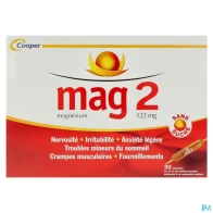 Mag 2 sans sucre 122mg solution buvable ampoule 10ml 30 | Aesiel