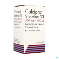 Calciprat vitamine d3 500mg/400ui comprime a sucer 60 | Aesiel