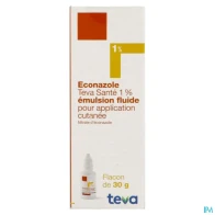 Econazole teva sante 1% emul fluide pour application cut 30g | Aesiel