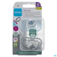 Mam sucette anatomique silicone perfect standard +6m boite sterilisation n73 x2 | Aesiel