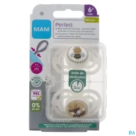 Mam sucette anatomique silicone perfect standard +6m boite sterilisation n73 x2 | Aesiel
