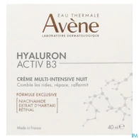 Eau thermale avene hyaluron activ b3 nuit crème multi intensive 40ml | Aesiel