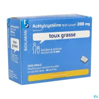 Acetylcysteine bgr conseil 200mg sans sucre poudre pour solution buvable sachet 18 | Aesiel