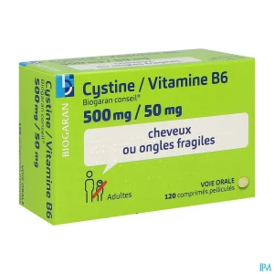 Cystine vit b6 biogaran conseil 500mg comprime 120 | Aesiel