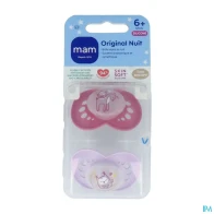 Mam sucette original nuit +6m silicone x2 | Aesiel