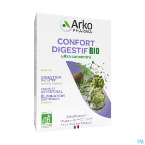 Arkopharma arkofluides bio confort digestif ampoule buvable 10ml 20 | Aesiel