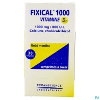 Fixical vitamine d3 1000mg/800ui comprime a sucer 30 | Aesiel