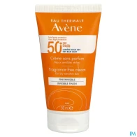 Eau thermale avene solaire crème spf50+ sans parfum 50ml | Aesiel