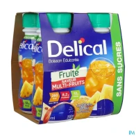 Delical boisson les saveurs fruitees edulcorees multi fruits 200ml x4 | Aesiel