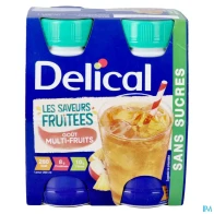 Delical boisson les saveurs fruitees edulcorees multi fruits 200ml x4 | Aesiel