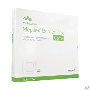 Mepilex border flex carre pansement 17cm5 x 17cm5 16 | Aesiel