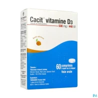 Cacit vitamine d3 500mg/440ui comprime a sucer croqu 60 | Aesiel