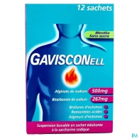Gavisconell menthe sans sucre susp buvable sachet 12 | Aesiel