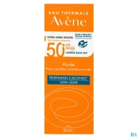 Eau thermale avene solaire fluide spf50+ 50ml | Aesiel