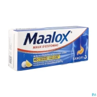 Maalox maux estomac sans sucre comprime a croquer citron 40 | Aesiel