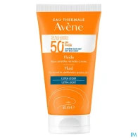 Eau thermale avene solaire fluide spf50+ 50ml | Aesiel