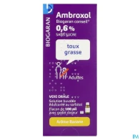 Ambroxol biogaran 0.6% sans sucre solution buvable 100ml | Aesiel