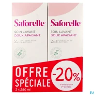 Saforelle soin lavant doux duo flacons 250ml x 2 | Aesiel