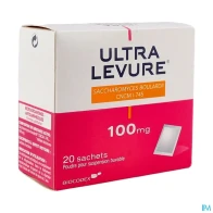Ultra levure 100mg poudre pour suspension buvable sachet 20 | Aesiel