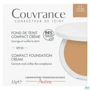 Eau thermale avene couvrance fond de teint crème naturel 1.1 - 8.5g | Aesiel