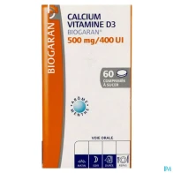 Calcium vitamine d3 biogaran 500mg/400ui comprime 60 | Aesiel