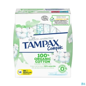 Tampax compak cotton protection regulier x14 | Aesiel