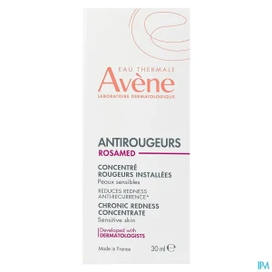 Eau thermale avene antirougeurs rosamed concentre rougeurs installees 30ml | Aesiel