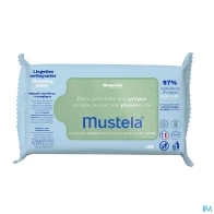 Mustela bebe enfant lingettes nettoyantes a l avocat bio fibres vegetale 60 | Aesiel