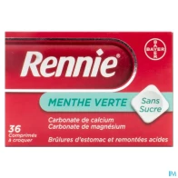 Rennie sans sucre comprime a croquer 36 | Aesiel