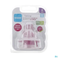 Mam tetine anatomique debit 0 extra lent silicone x2 | Aesiel
