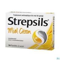 Strepsils miel citron pastille a sucer 36 | Aesiel