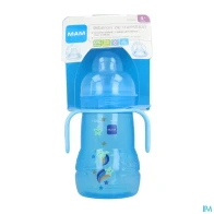Mam biberon de transition 220ml garcon bec souple antifuite silicone | Aesiel