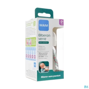 Mam biberon verre 170ml lin tetine debit 1 | Aesiel