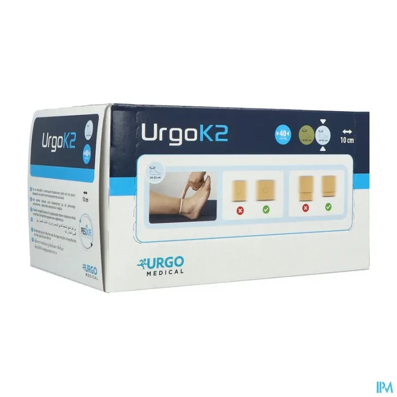 Urgo k2 kit compression bibande 25cm x 32cm 10cm | Aesiel Urgo k2 kit compression bibande 25cm x 32cm 10cm | Aesiel