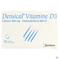 Densical vitam d3 500mg/400ui comprime a sucer croqu 60 | Aesiel
