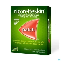 Nicoretteskin 25mg/16heures dispositif transdermique 28 | Aesiel