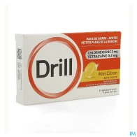 Drill miel citron sans sucre pastille a sucer 24 | Aesiel