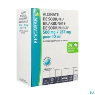 Alginate de sodium bicarbonate de sodium bgr suspension buvable 10ml sachet 24 | Aesiel