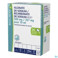 Alginate de sodium bicarbonate de sodium bgr suspension buvable 10ml sachet 24 | Aesiel