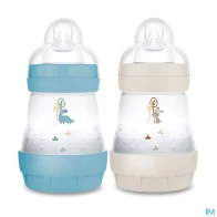 Mam biberon easy start anticolique 160ml ocean + sable tetine debit 1 x2 | Aesiel